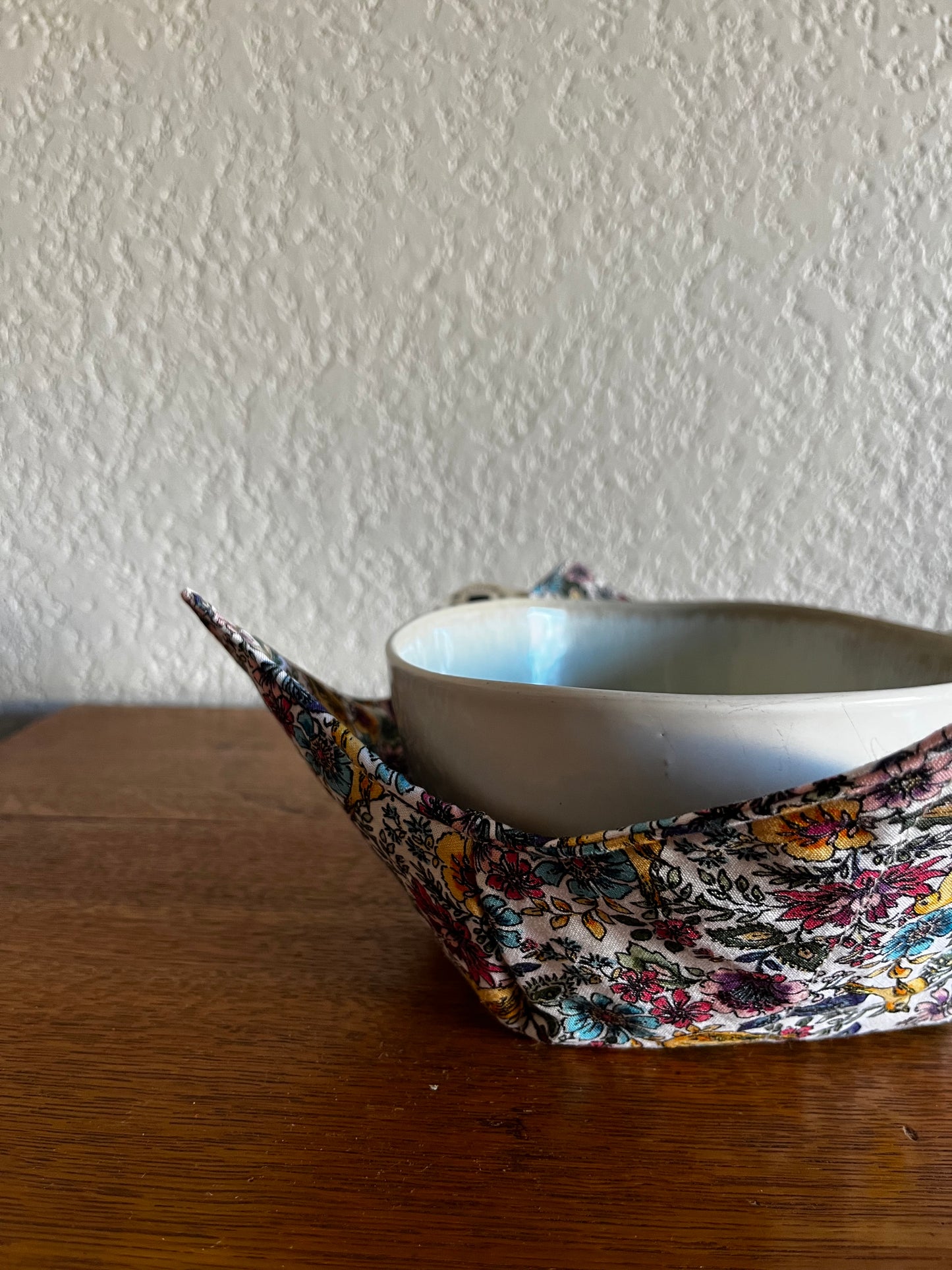 Pink Birds and Flowers Bowl Cozy