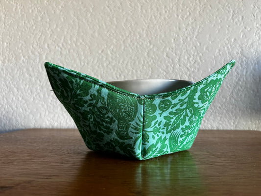 Green Victorian Peacock Bowl Cozy